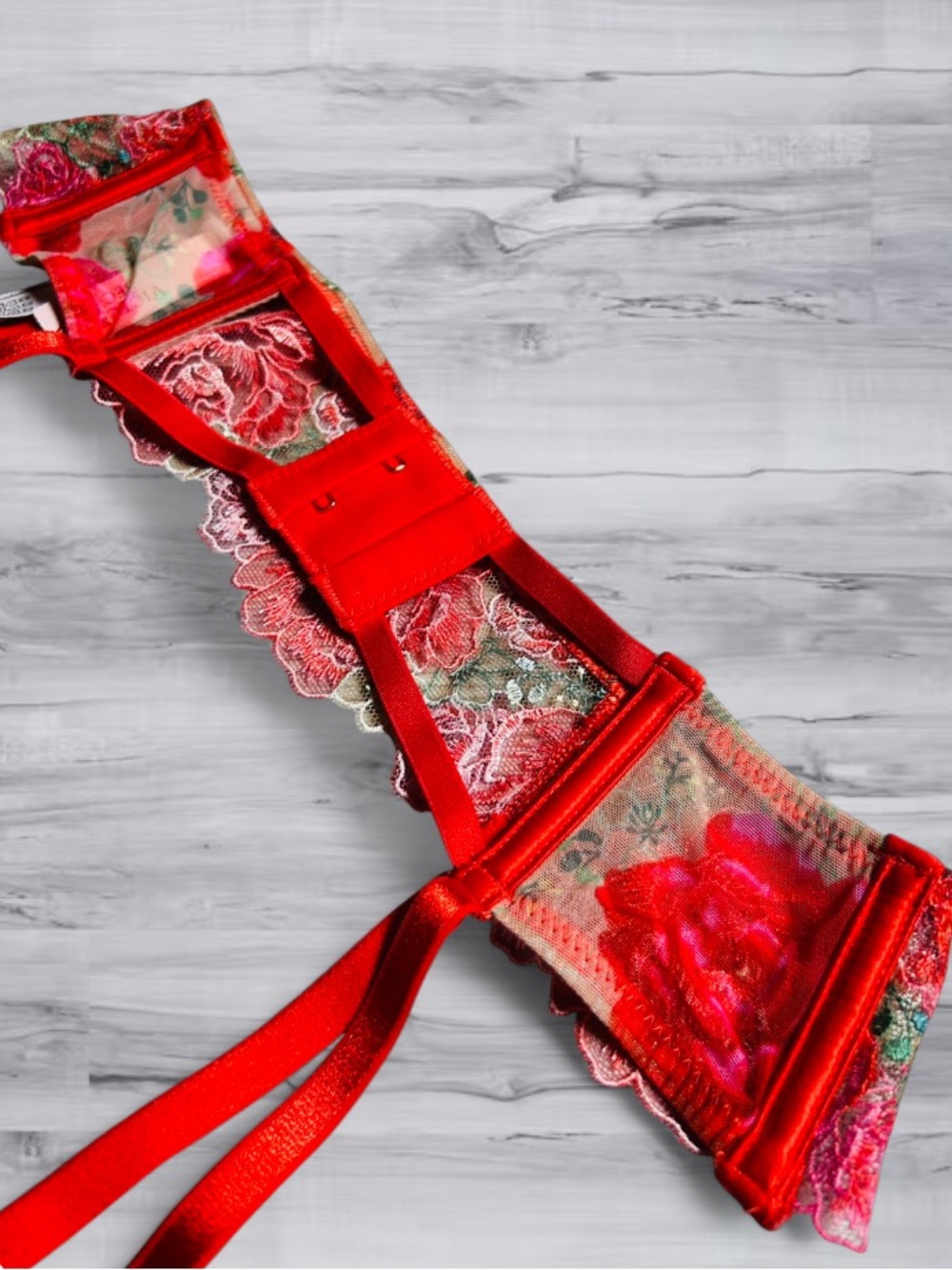 🆕💐 Floral Garter Belt Dream Angels Victoria Secret XS/S NWT - Picture 7 of 11